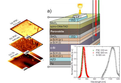 Wavelength-dependent PL analysis of perovskite-silicon tandem solar cells