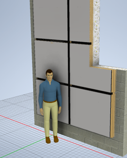 Darstellung gebäudeintegrierter PV-Module mit integrierter Dämmung und Verkabelung.