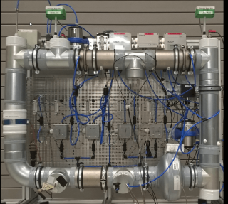 Testaufbau für aktive Sorption
