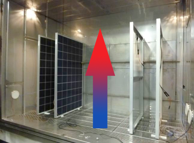 Klimakammern mit vertikalem Luftstrom sorgen für eine reproduzierbare und homogene Modultemperatur