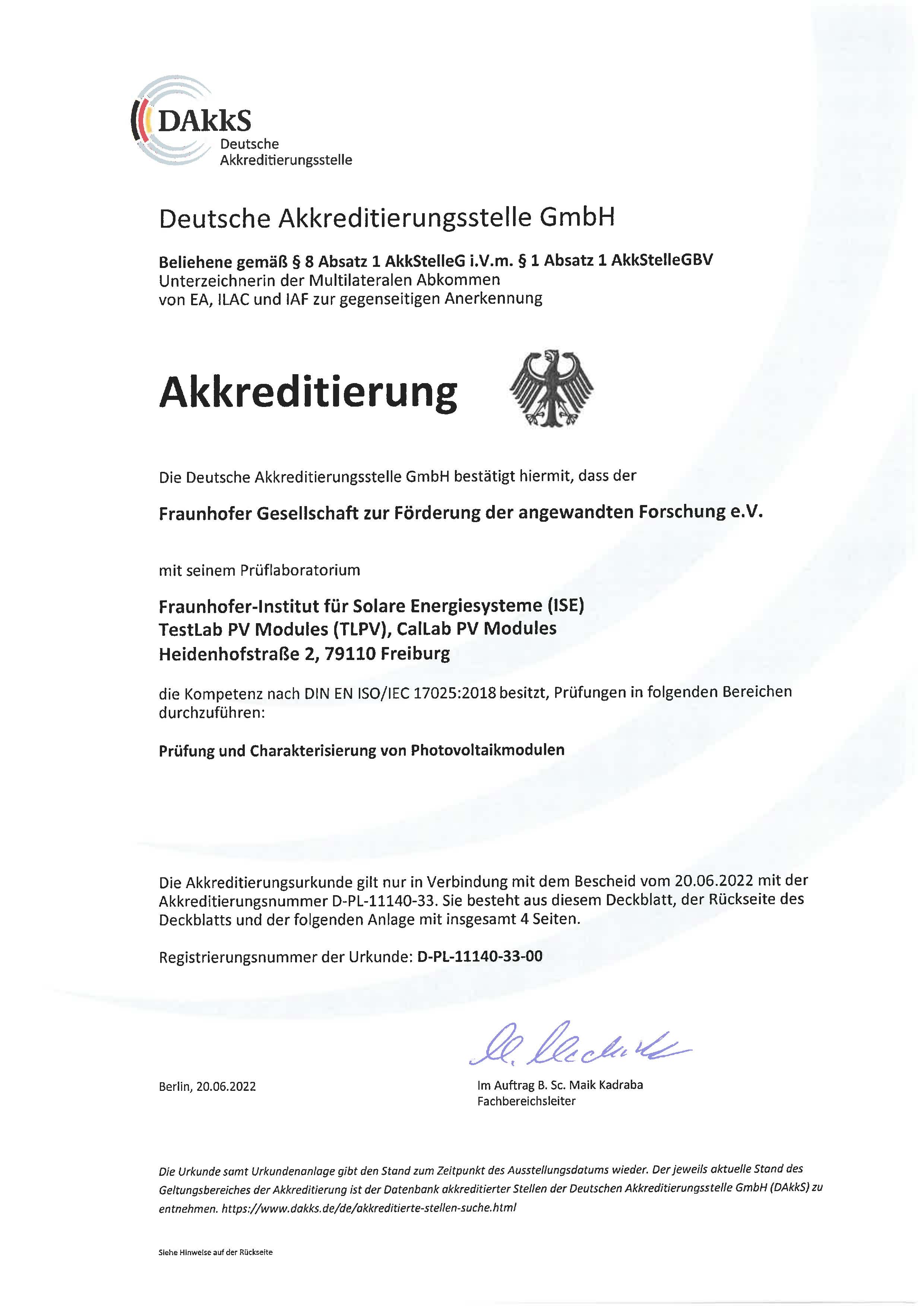 DakkS Zertifikat