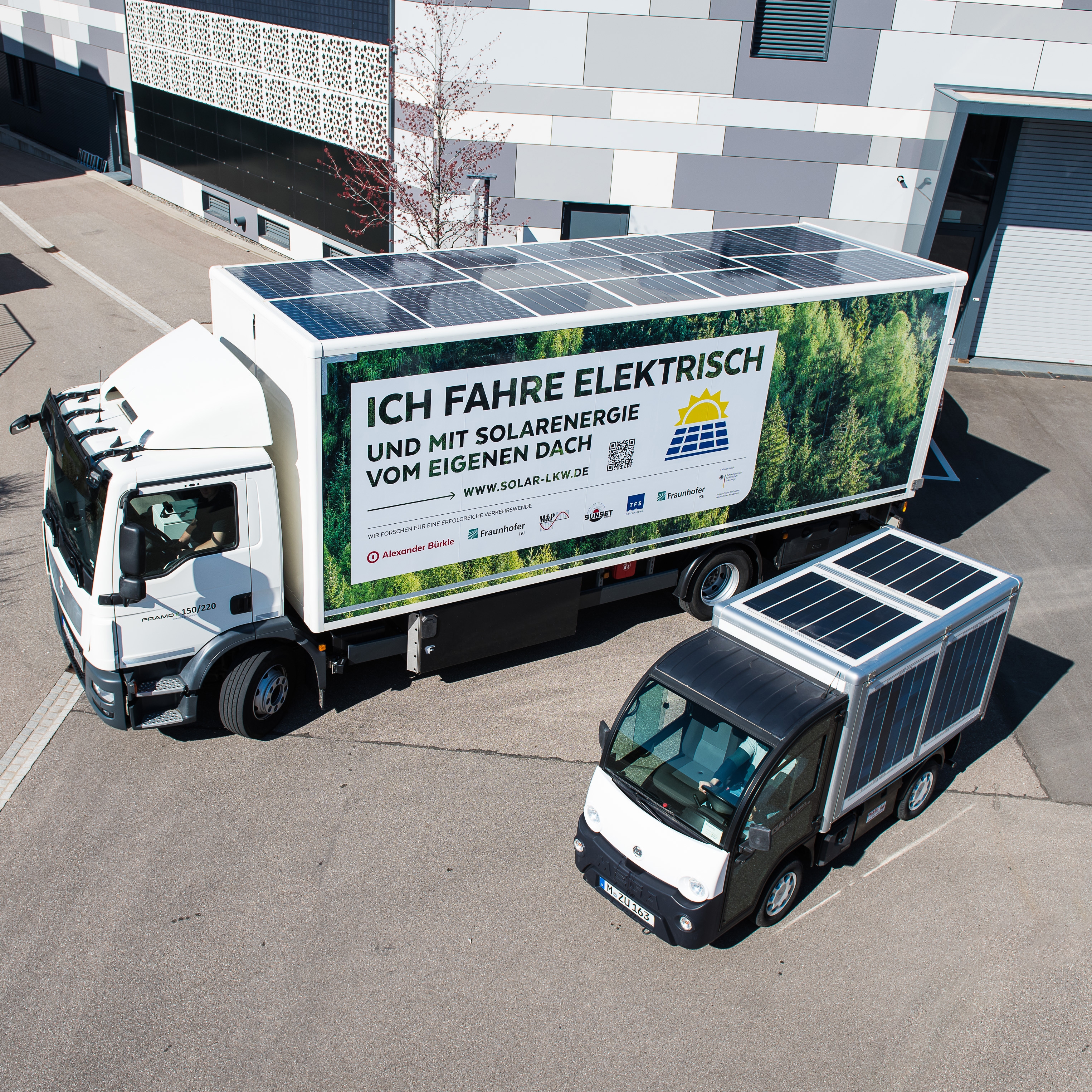 Integrierte PV in einen E-LKW und Mini-E-LKW