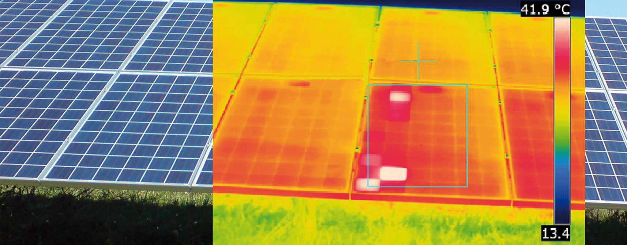 Thermographie eines PV-Kraftwerks