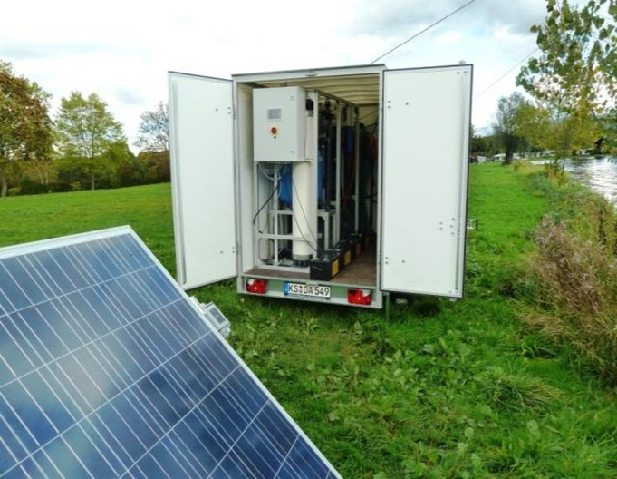 Demonstrationssystem für die Reinigung von Oberflächenwasser