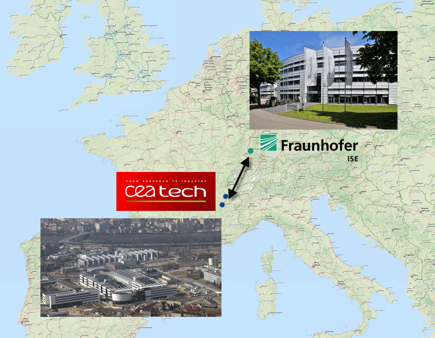 CEA Tech and Fraunhofer ISE be­treiben industrie­nahe Forschung im französisch-deutschen »Virtuellen Labor«. 