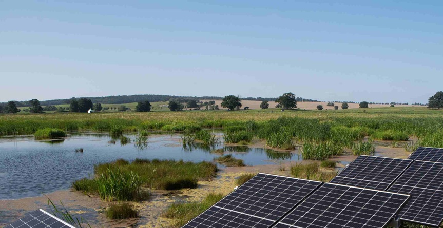 PV system in front of a peatland landscape
