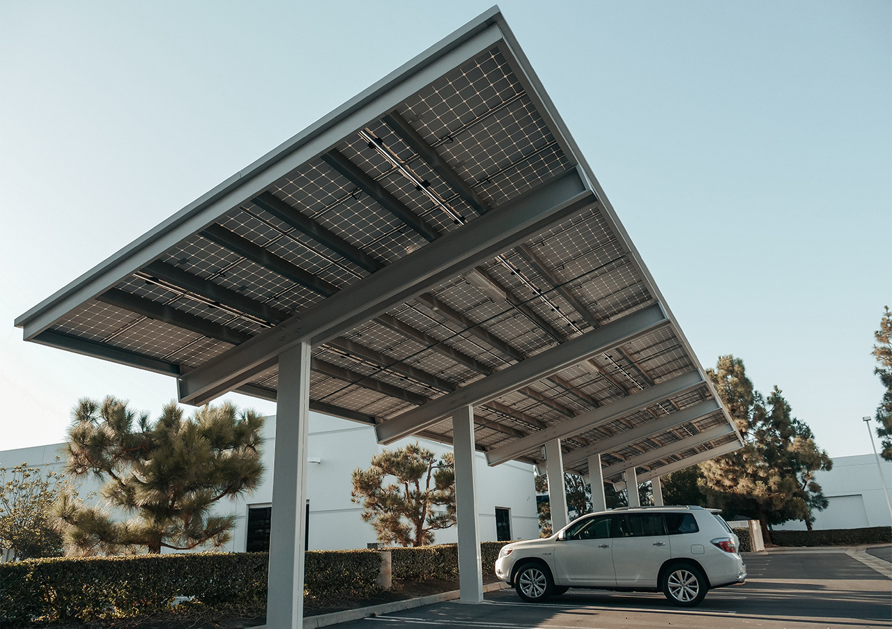 PV-Überdachung für PKW-Stellplätze