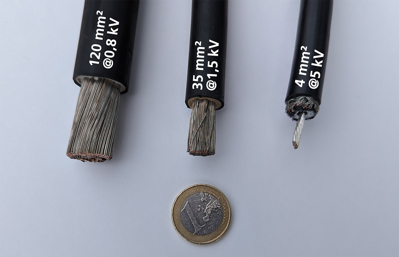 reducing the cable cross-section