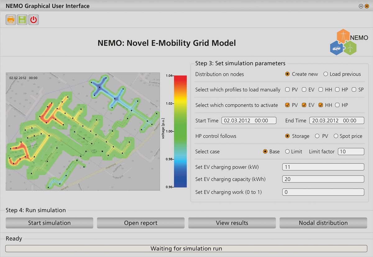 User-friendly interface of NEMO Show Case Designer.