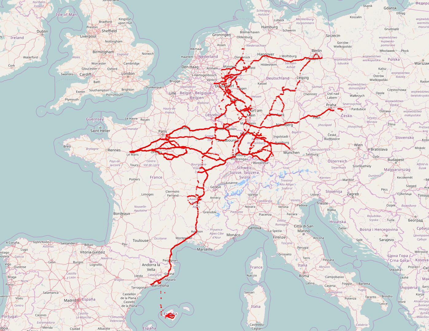 map standard routes map standard routes