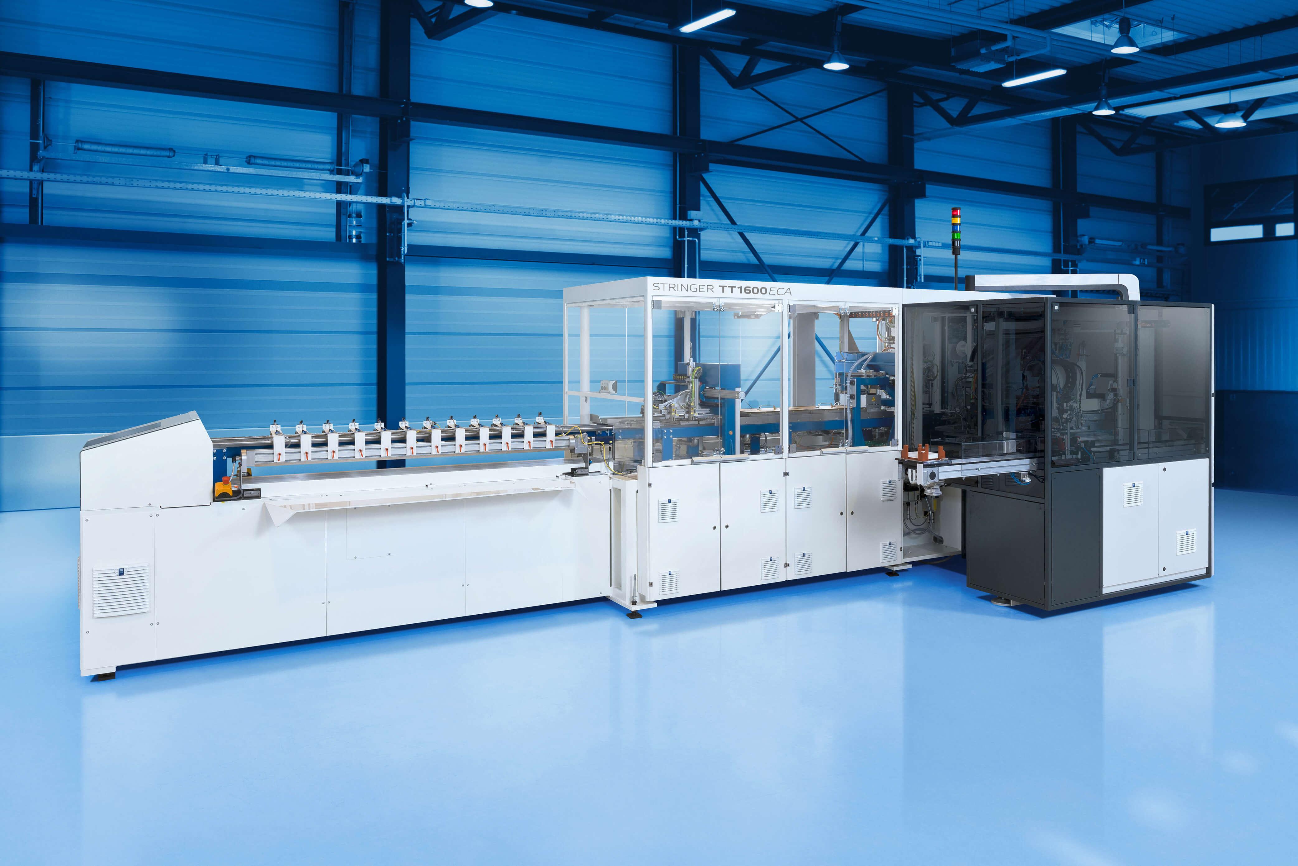 Stringer using adhesive technology developed by the company teamtechnik Stringer using adhesive technology developed by the company teamtechnik
