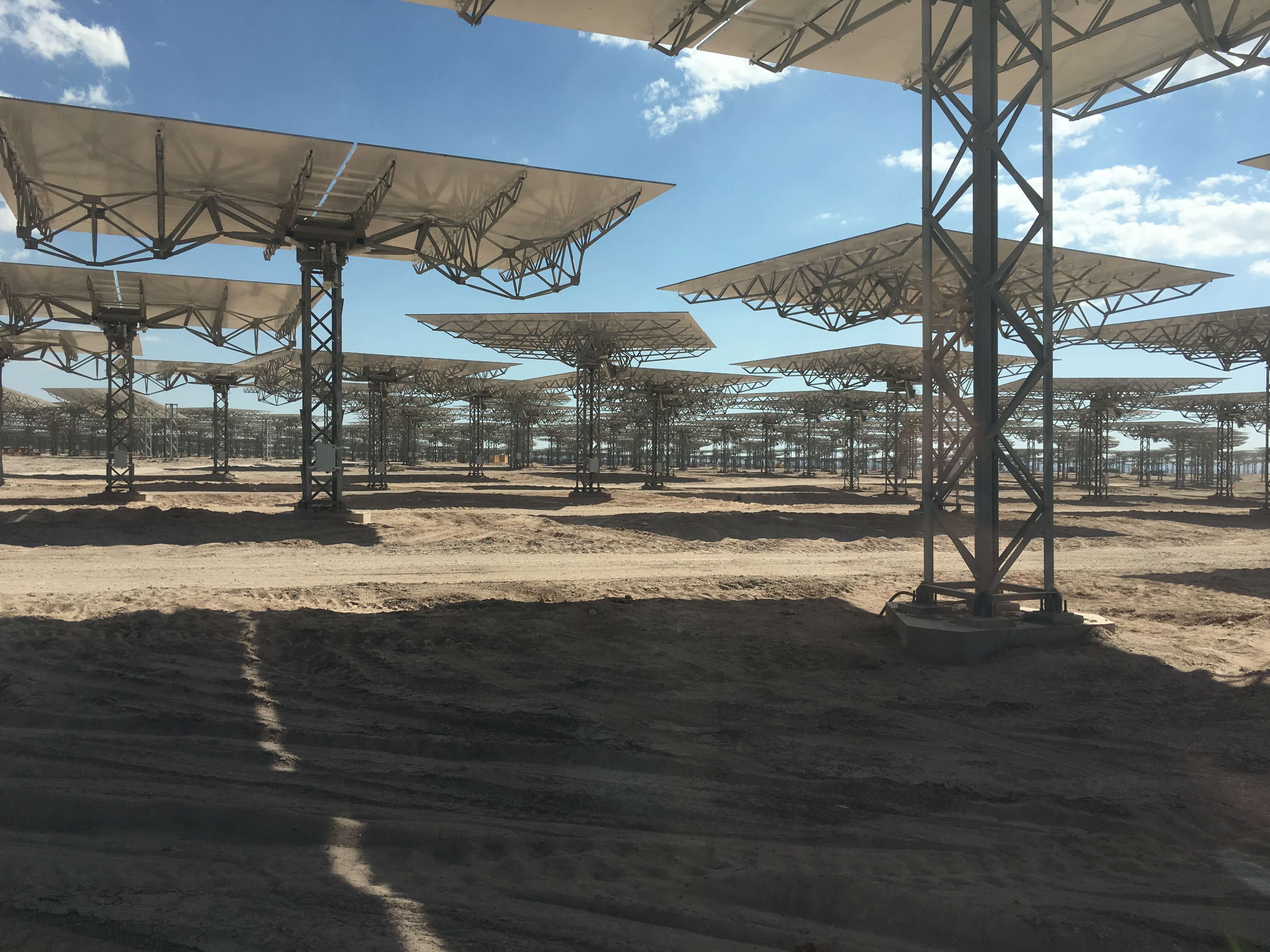 Field of heliostats Field of heliostats