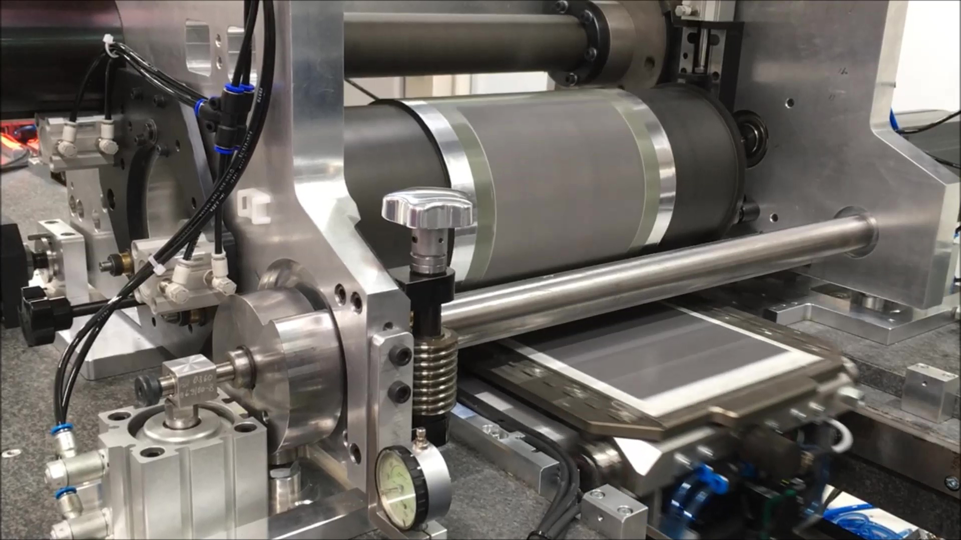 Rotary screen printing metallization