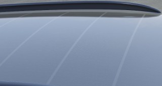 Visualization of a PV car roof with shingled solar cells.