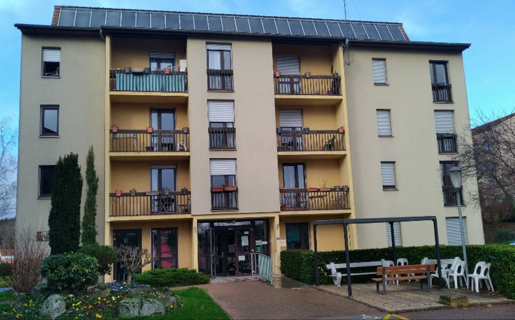 Demonstration building “Residence Autonomie L'Astree” in Rue Jean Baptiste David, 42130 Boën-sur-Lignon, France, an age-appropriate assisted living facility.