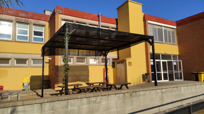 Demonstration building “Escola Marià Cubí i Soler” in Carrer dels Pirineus, s/n, 08380 Malgrat de Mar, Barcelona, Spain.