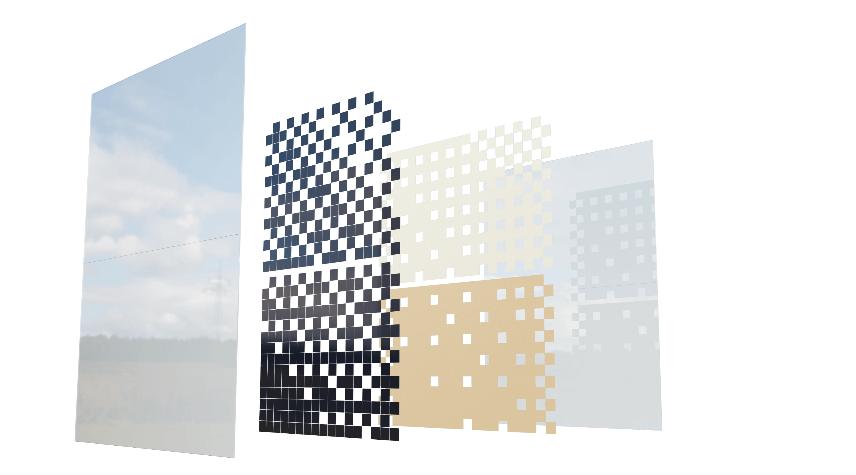 Construct PV - design of the individual module layers 