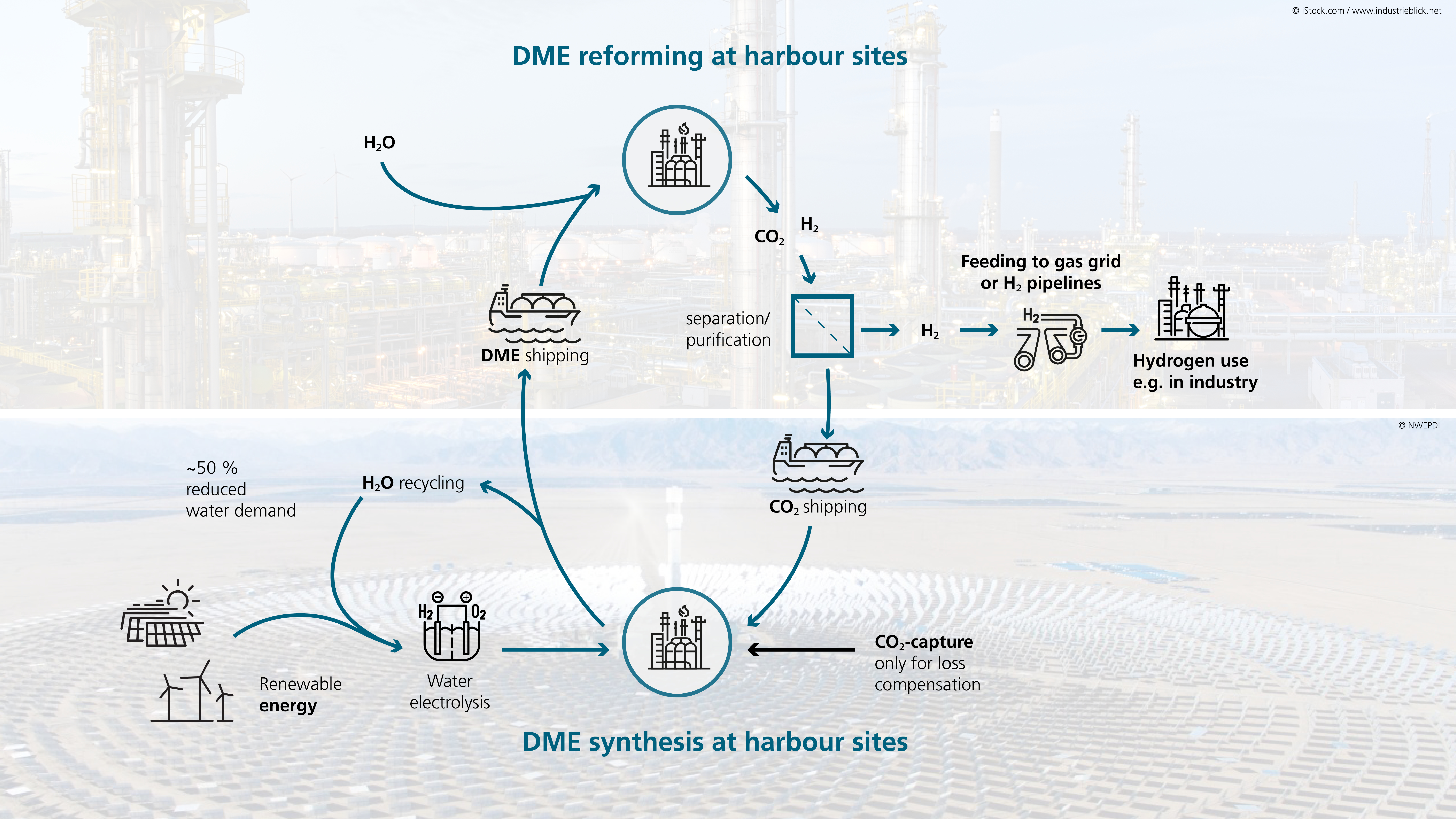 Hydrogen carrier DME