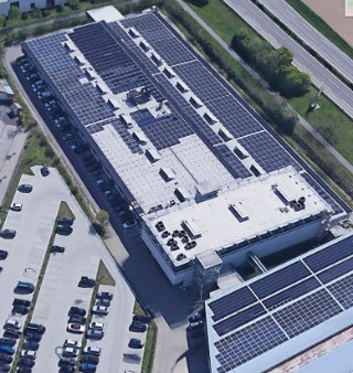 Bird’s eye view of Fraunhofer ISE’s new development and testing center for batteries and energy storage systems