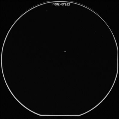 Scanning acoustic microscope (SAM) image of 4-inch GaAs//Si bond. 