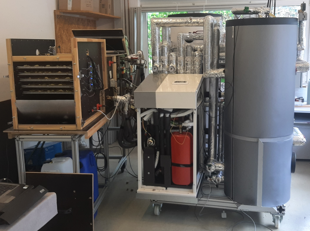 Test sample / test dryer in the laboratory of INNOTECH Ingenieursgesellschaft mbH, which was developed by the project partners in the HORMEE project and set up at Innotech.