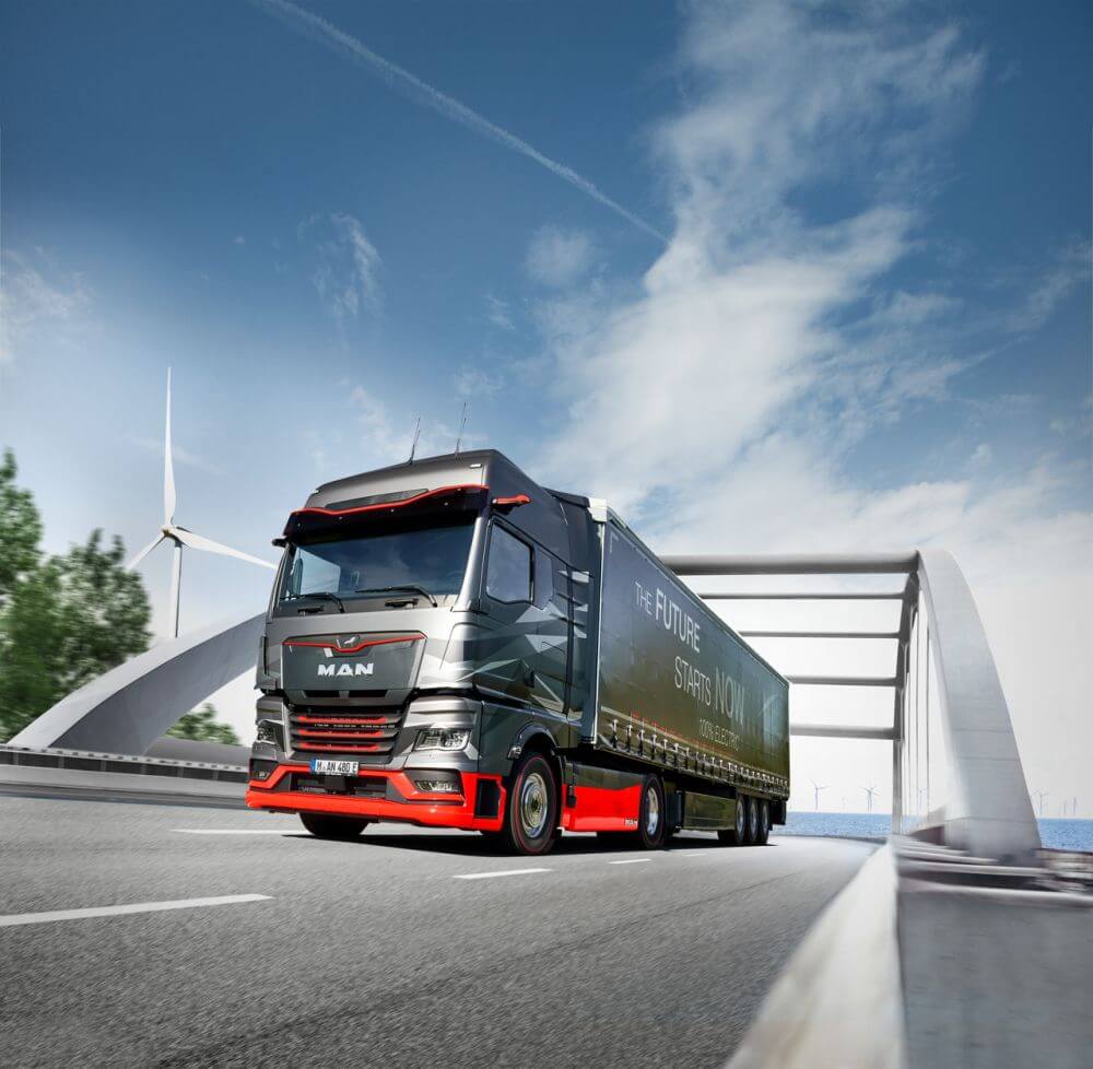 Elektrifizierter Straßengüterverkehr in der Zukunft.