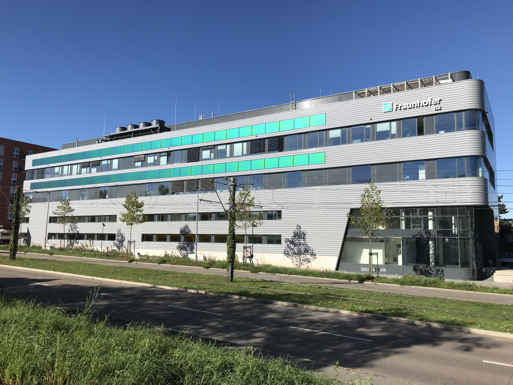 MorphoColor© BIPV modules as a ventilated rainscreen façade.
