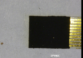 Adsorbent coated sensor layout.