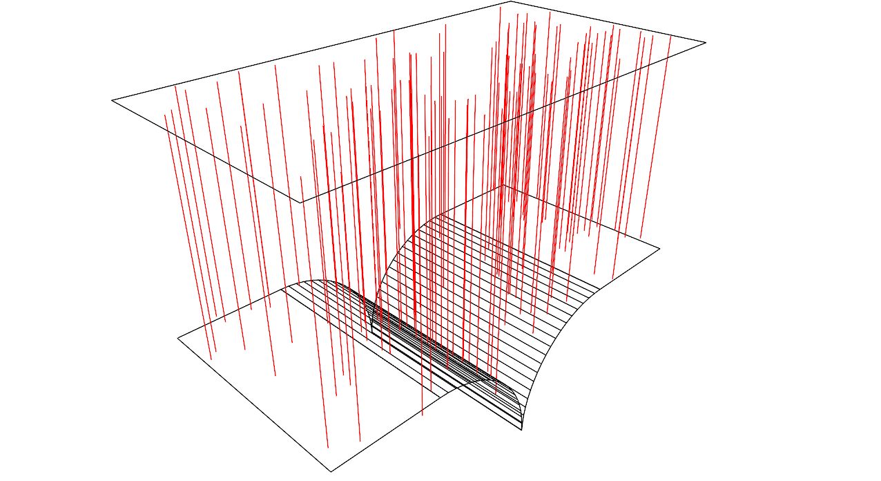 Schematic representation of the micro-cavity created at the junction of two reflector channels