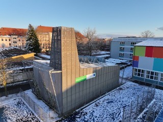 Heating center in the solar city of Friedrichshafen-Wiggenhausen.